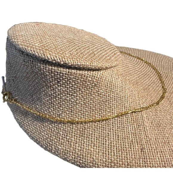 Dainty Figaro Chain Link Necklace Gold Tone 14" Collar - Picture 3 of 7